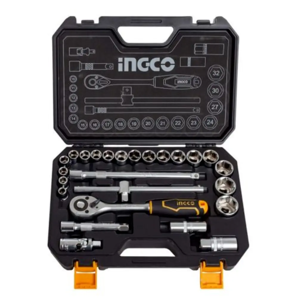 INGCO Socket Set 1/2" 25PCS Industrial