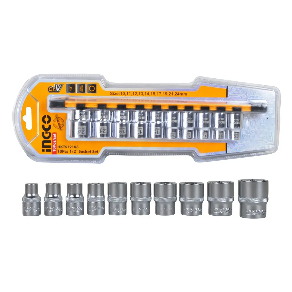 Ingco 1/2" Socket Set 10pcs